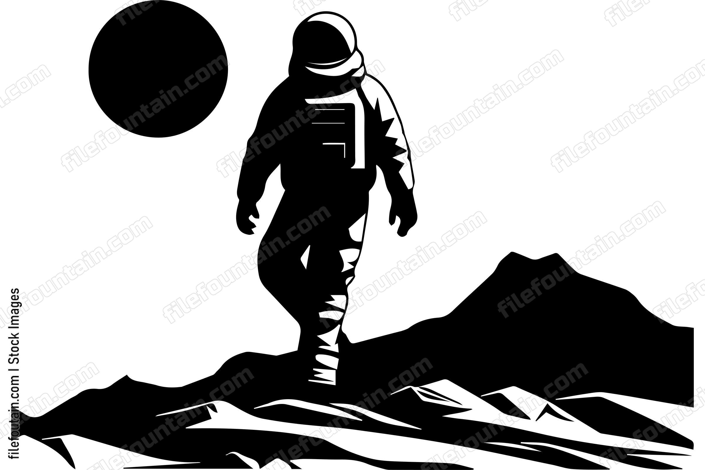 Astronaut Walking On Mars