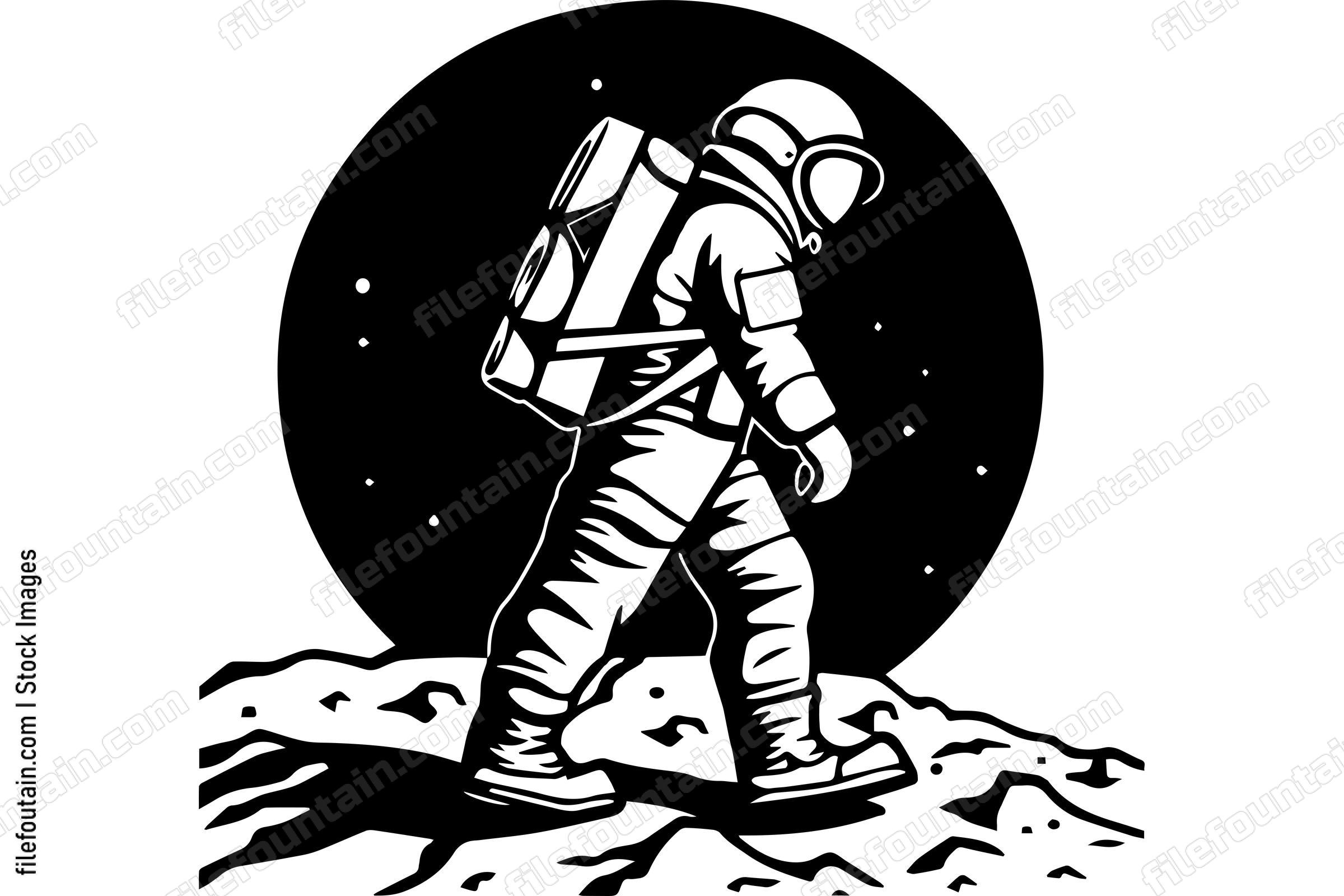 Astronaut Walking On Mars