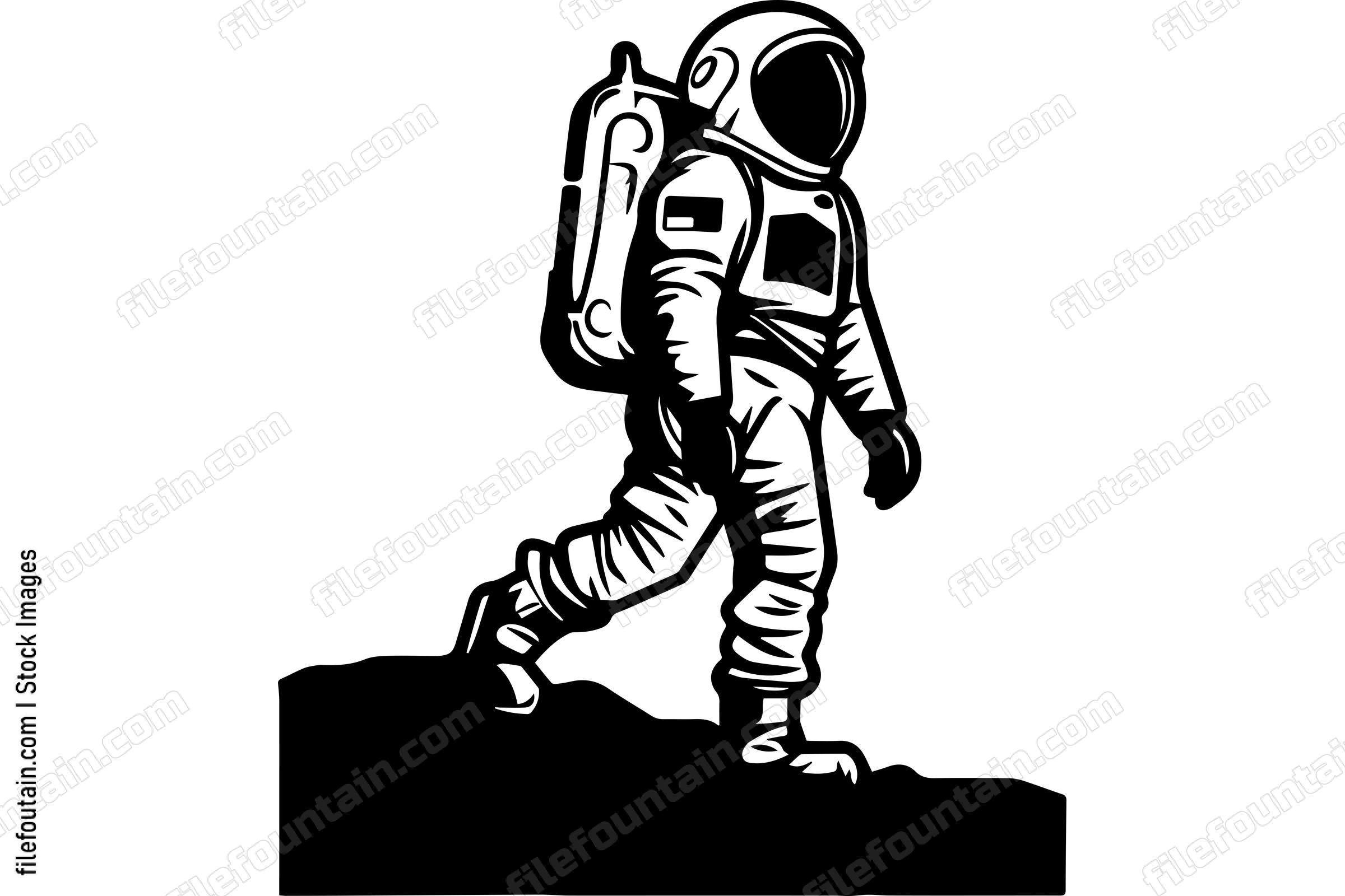 Astronaut Walking On Mars