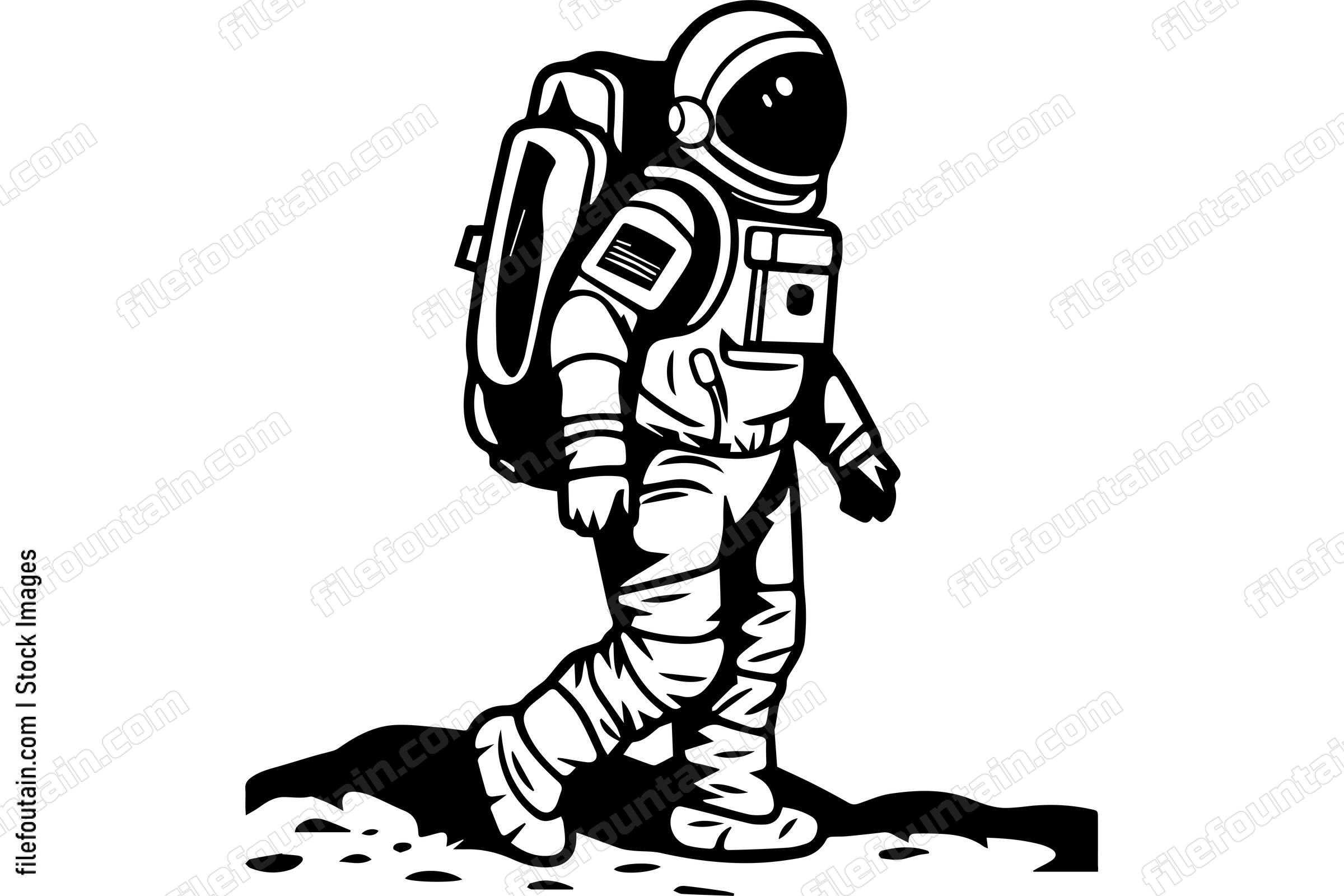 Astronaut Walking On Mars