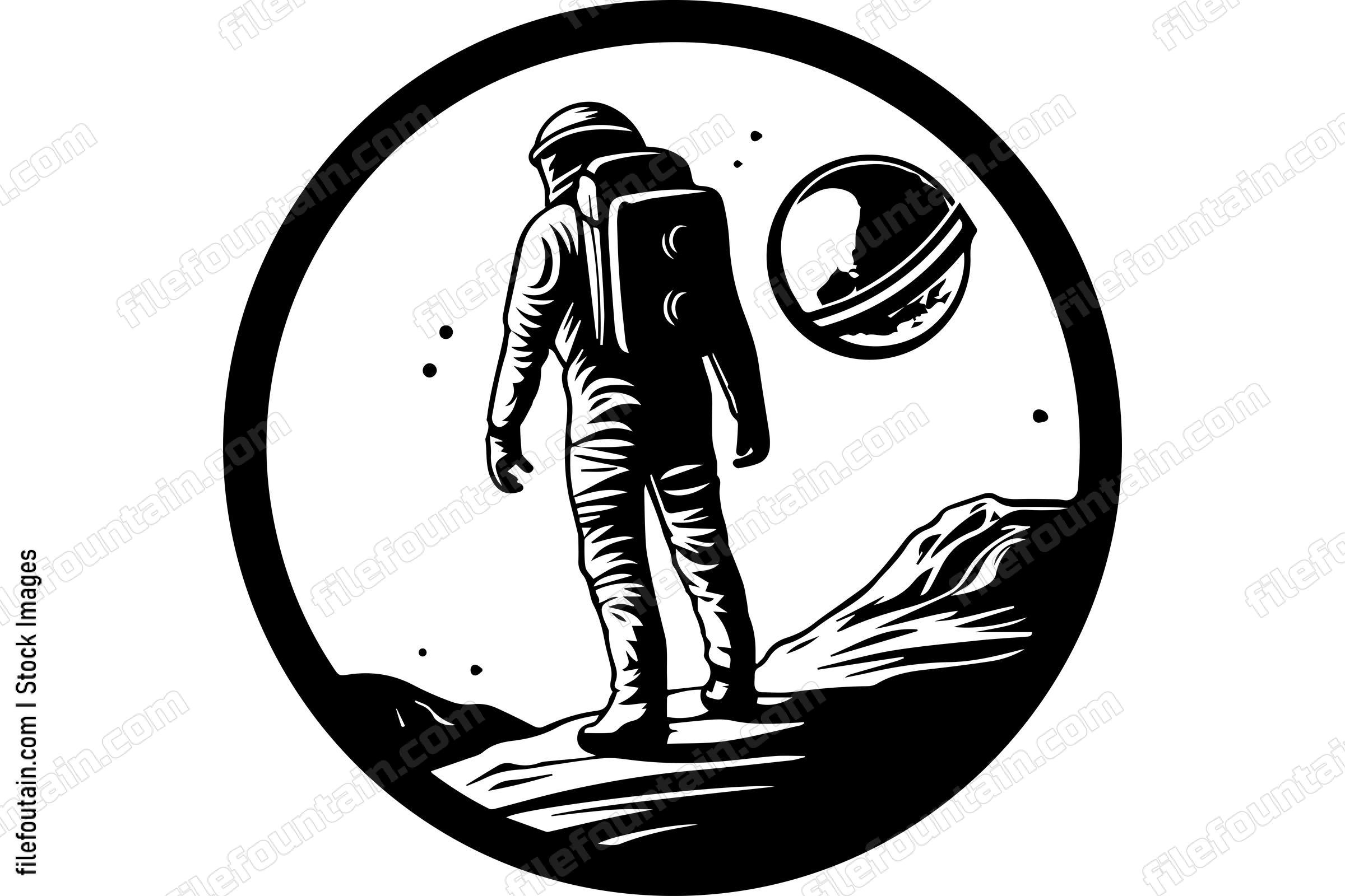 Astronaut Walking On Mars