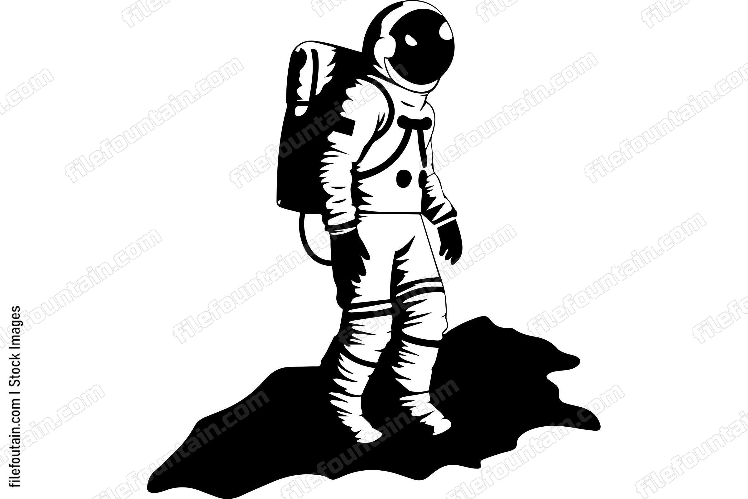 Astronaut Walking On Mars