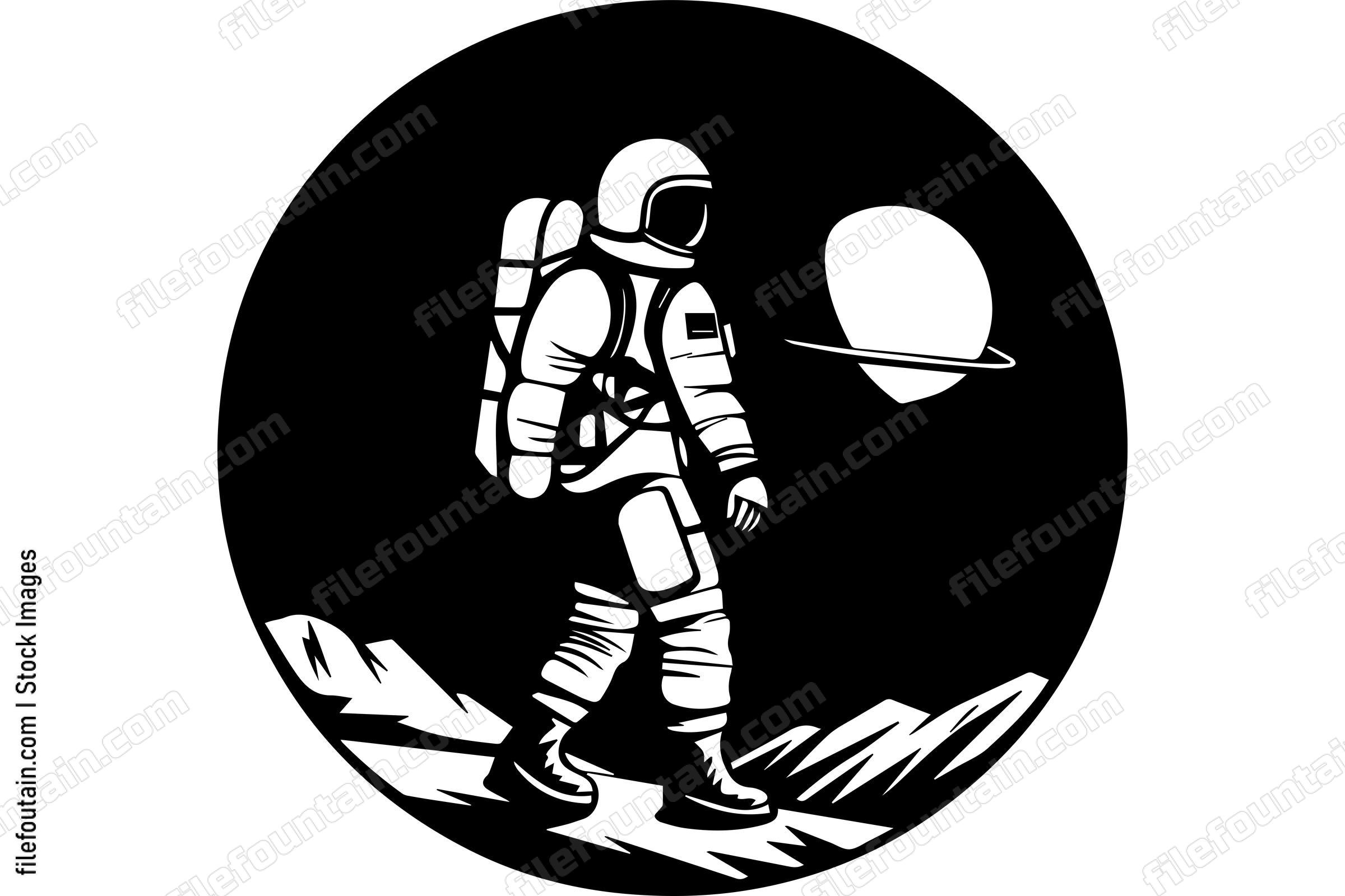 Astronaut Walking On Mars