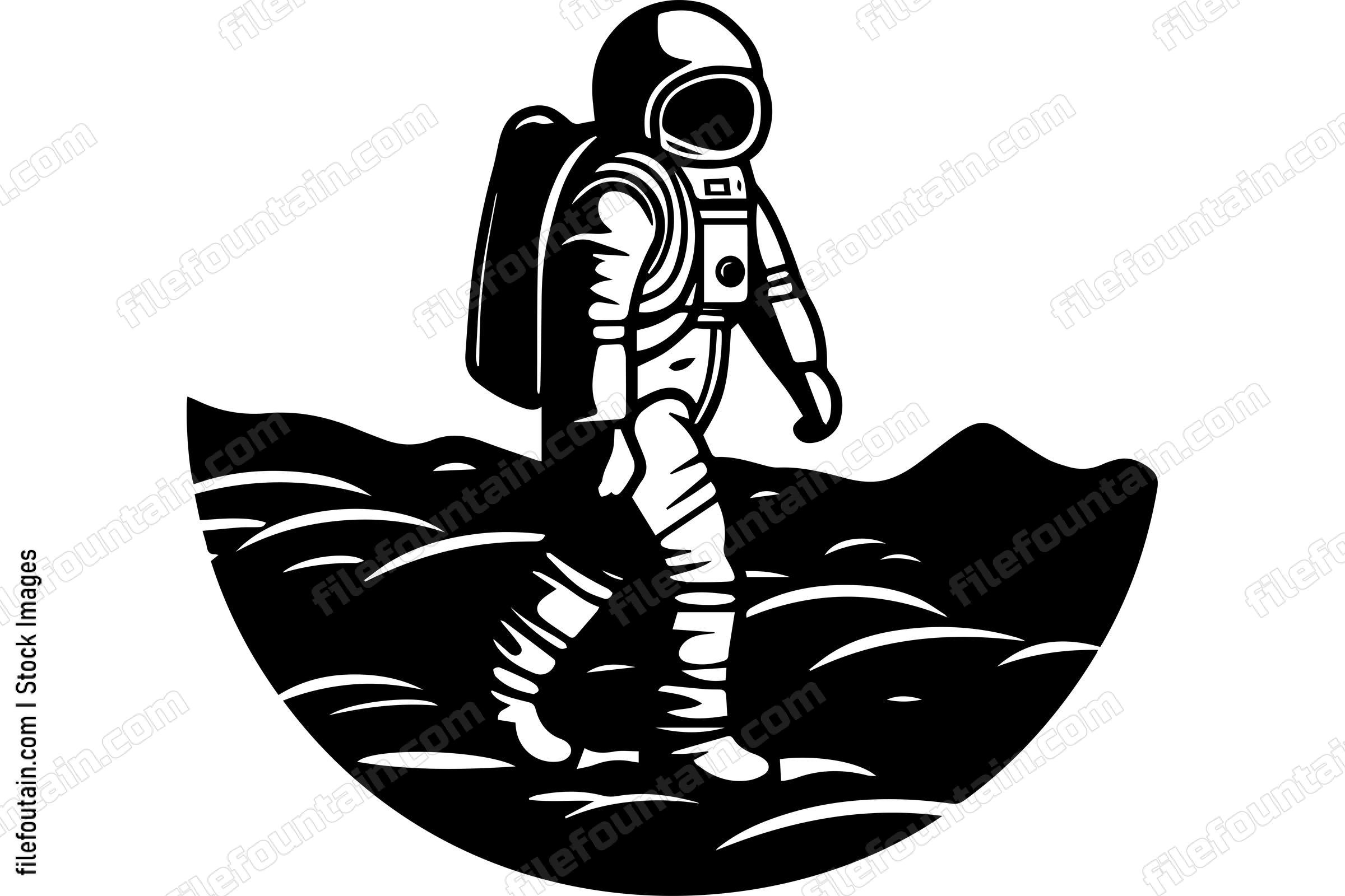 Astronaut Walking On Mars