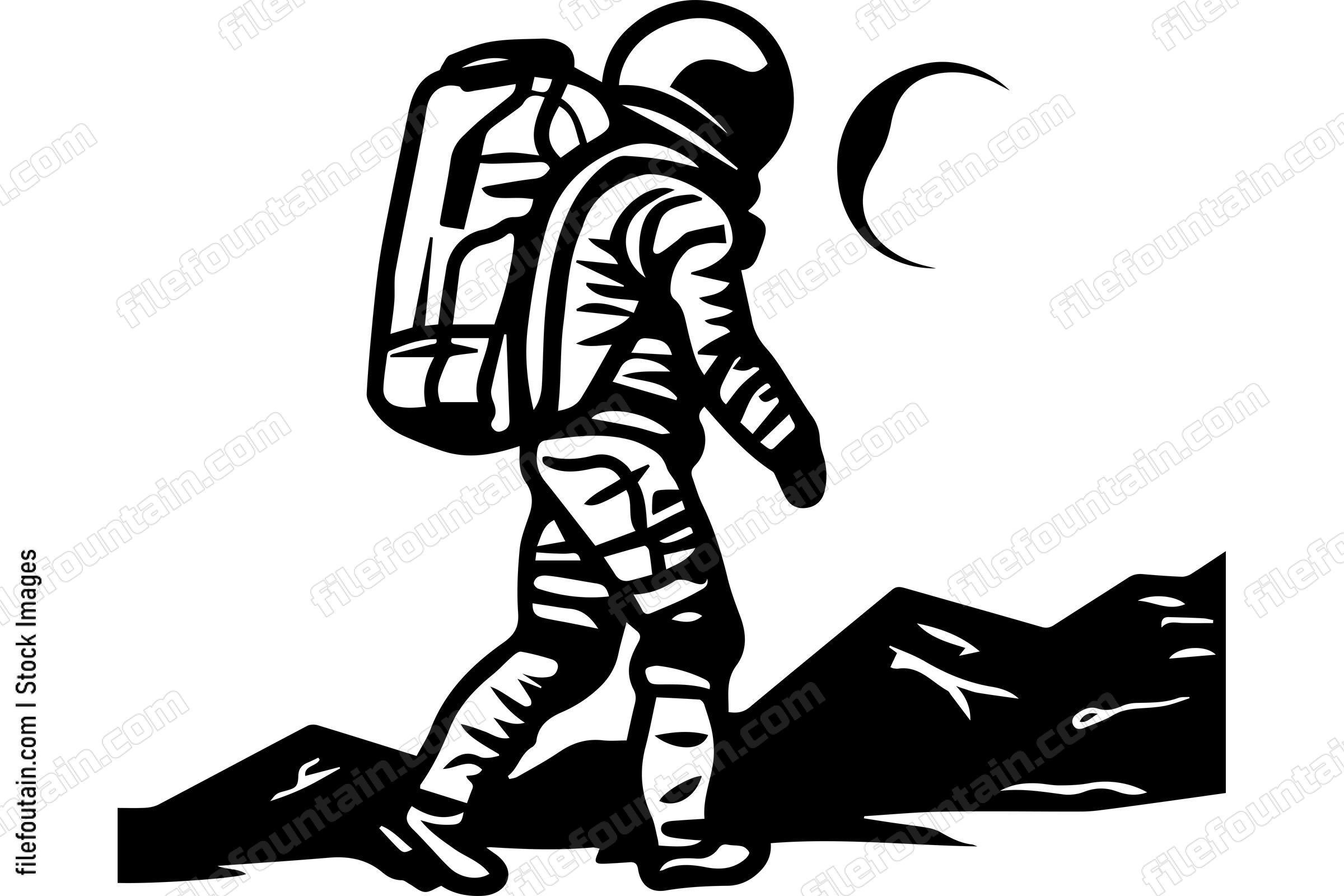 Astronaut Walking On Mars