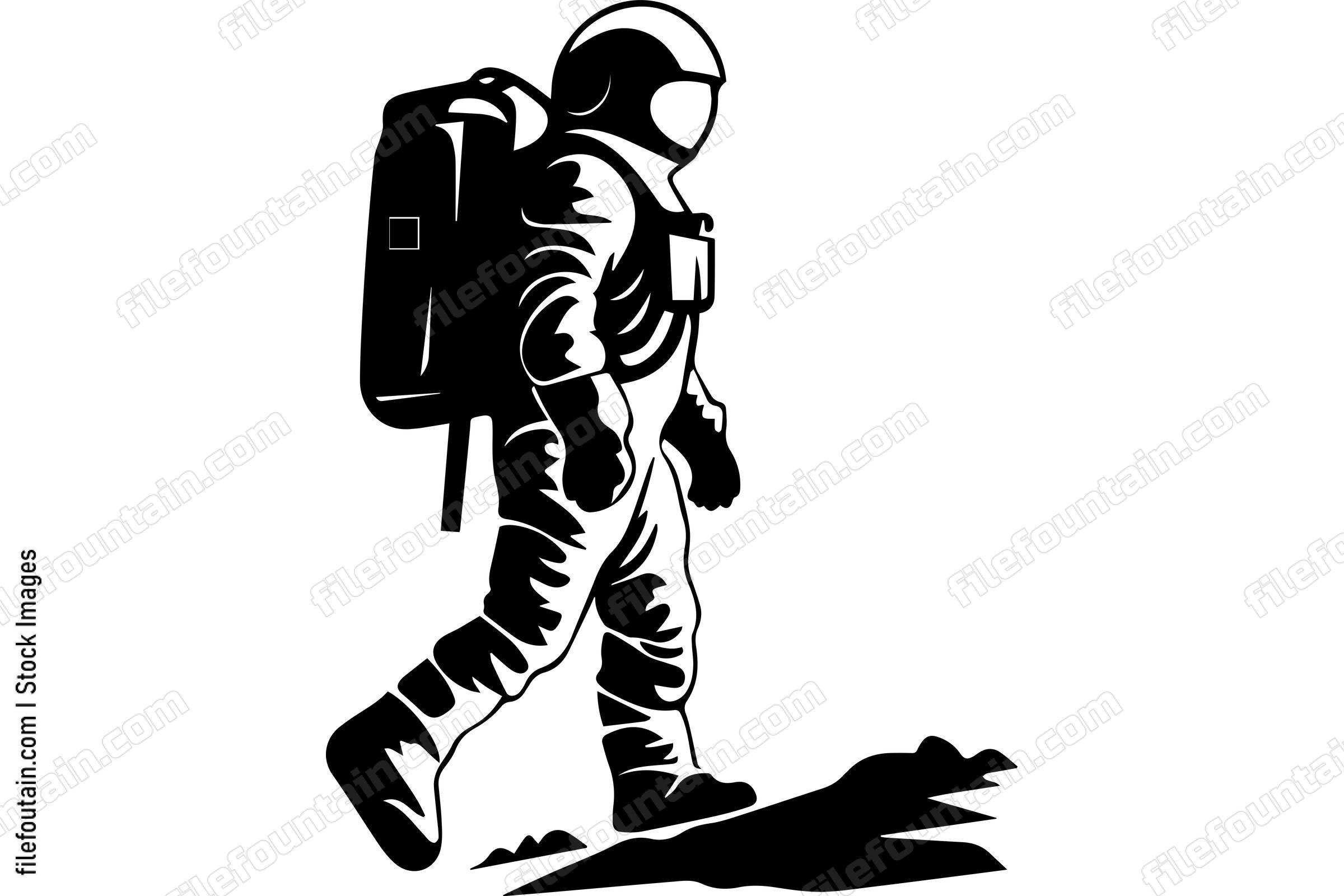Astronaut Walking On Mars