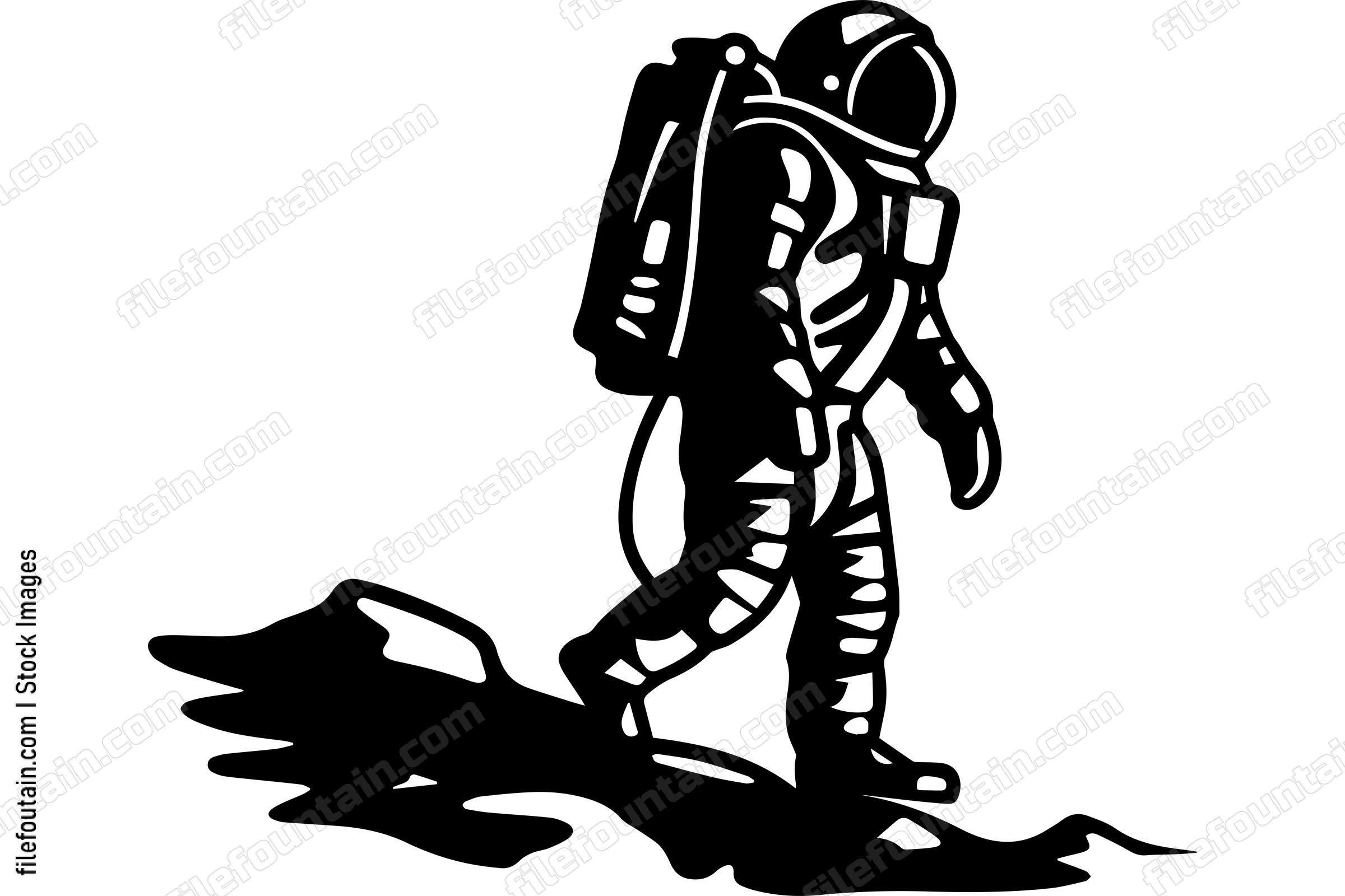 Astronaut Walking On Mars