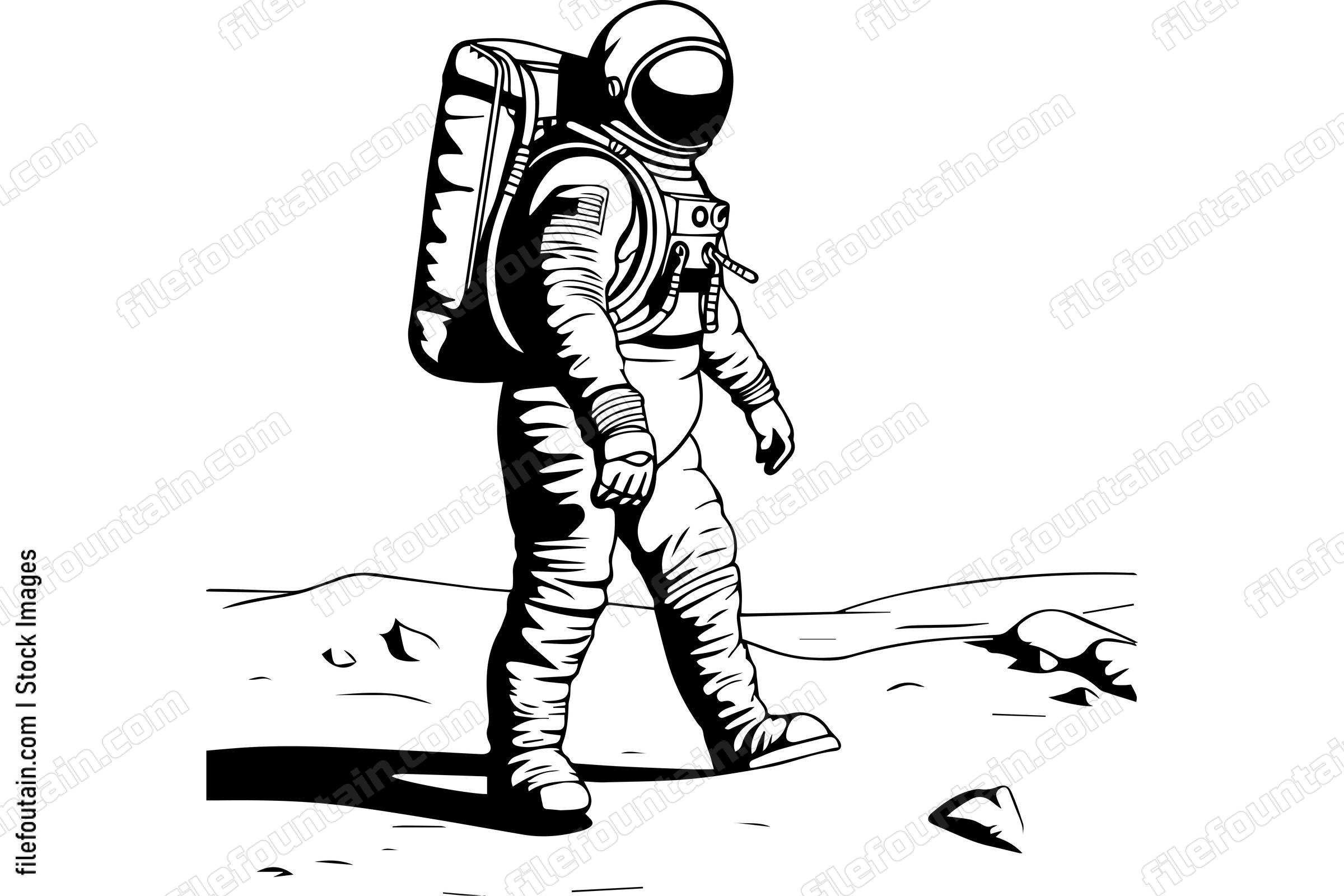 Astronaut Walking On Mars