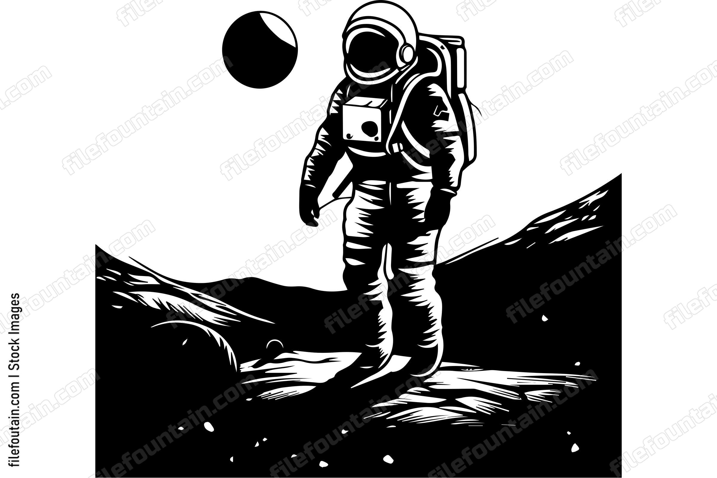 Astronaut Walking On Mars