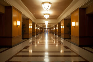 Empty Hotel Lobby