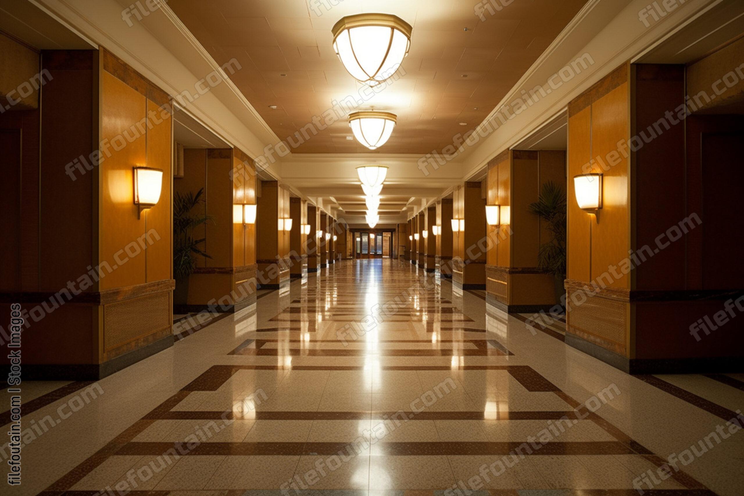 Empty Hotel Lobby