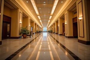 Empty Hotel Lobby