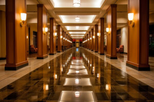 Empty Hotel Lobby