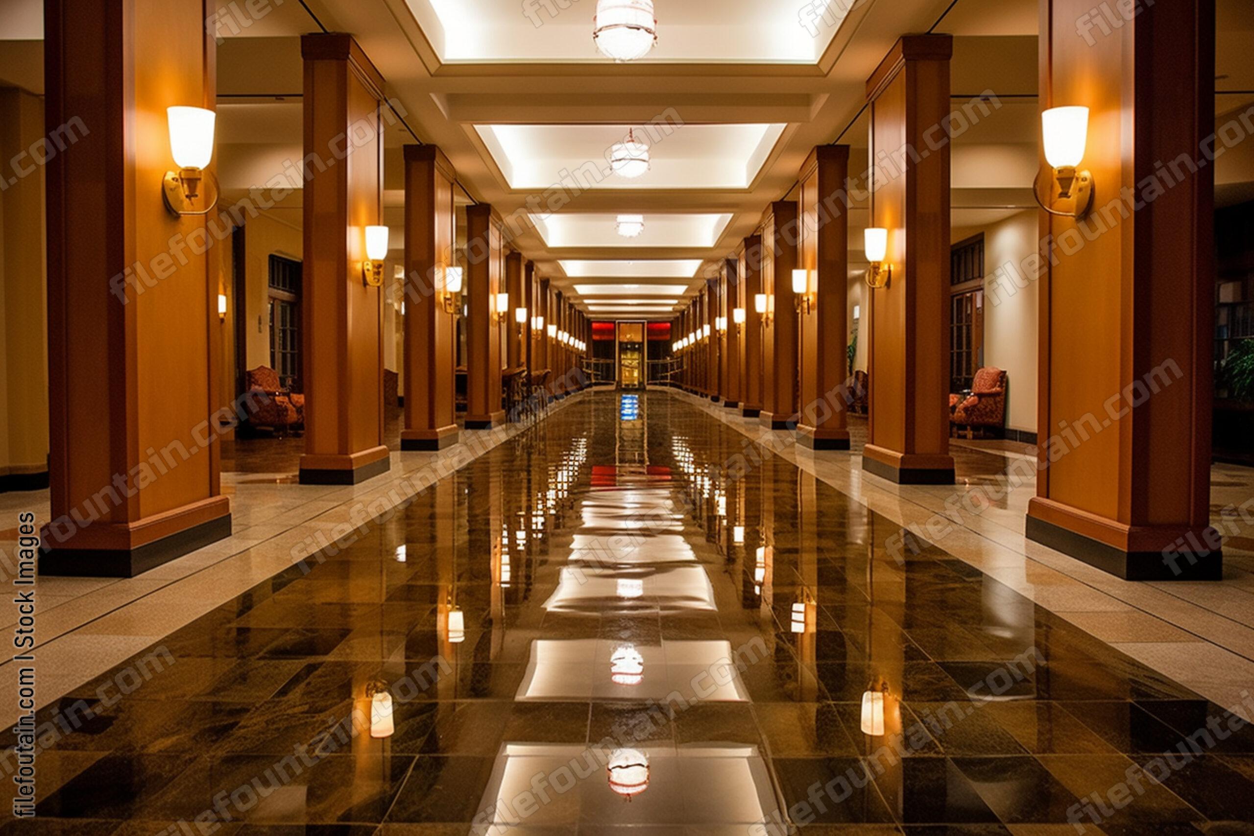 Empty Hotel Lobby