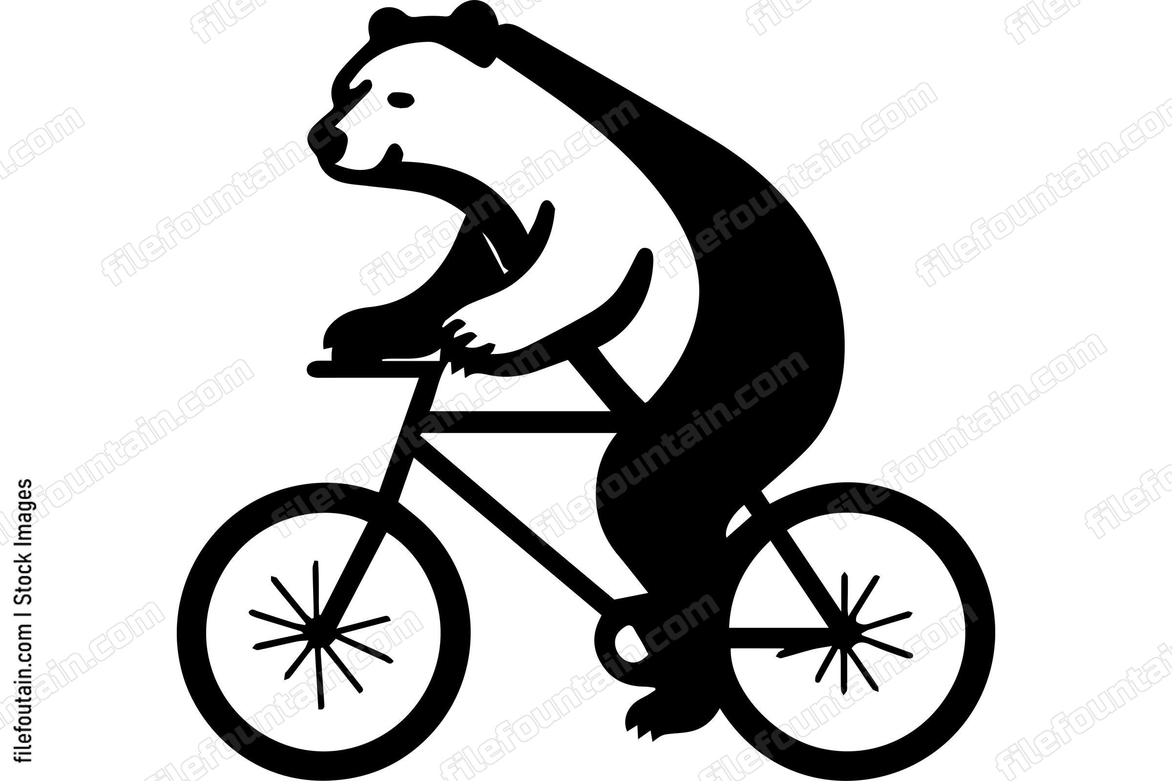 Bear Riding On A Bicycle