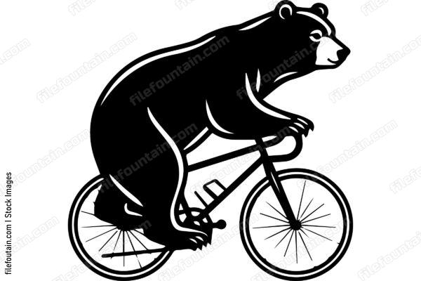 Bear Riding On A Bicycle