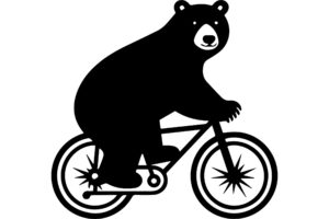 Bear Riding On A Bicycle