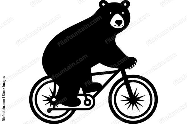 Bear Riding On A Bicycle