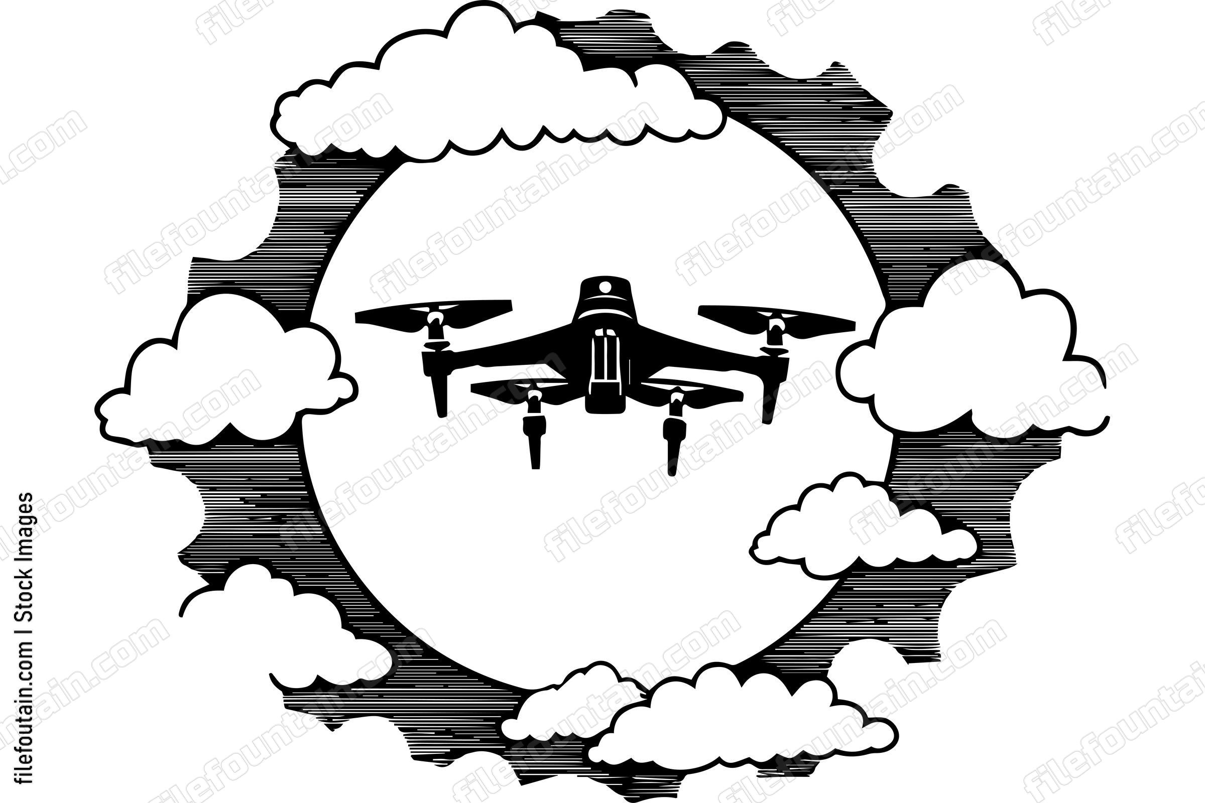 Drone Flying In The Sky