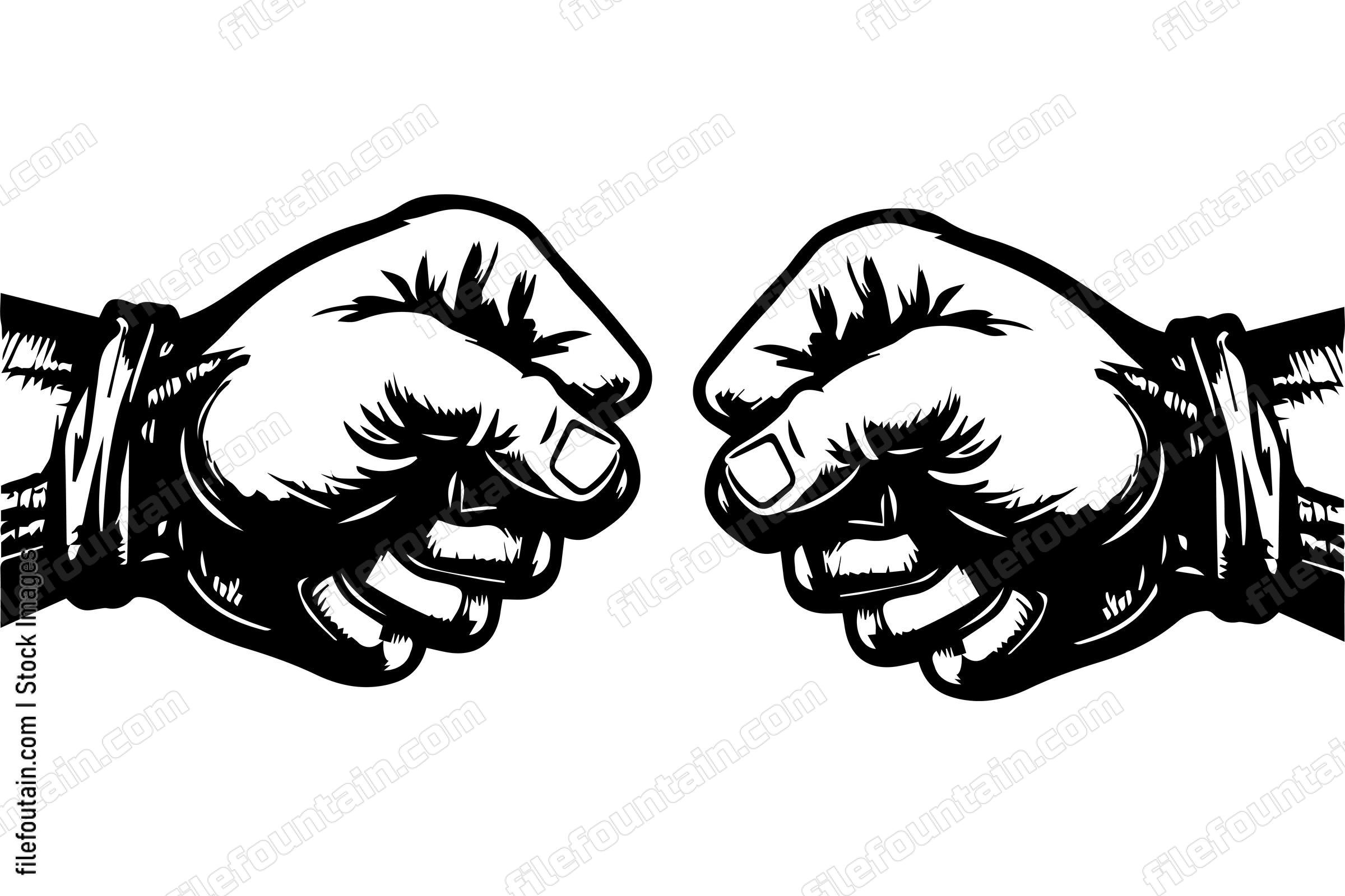Fist Bump Two Fists Bumping