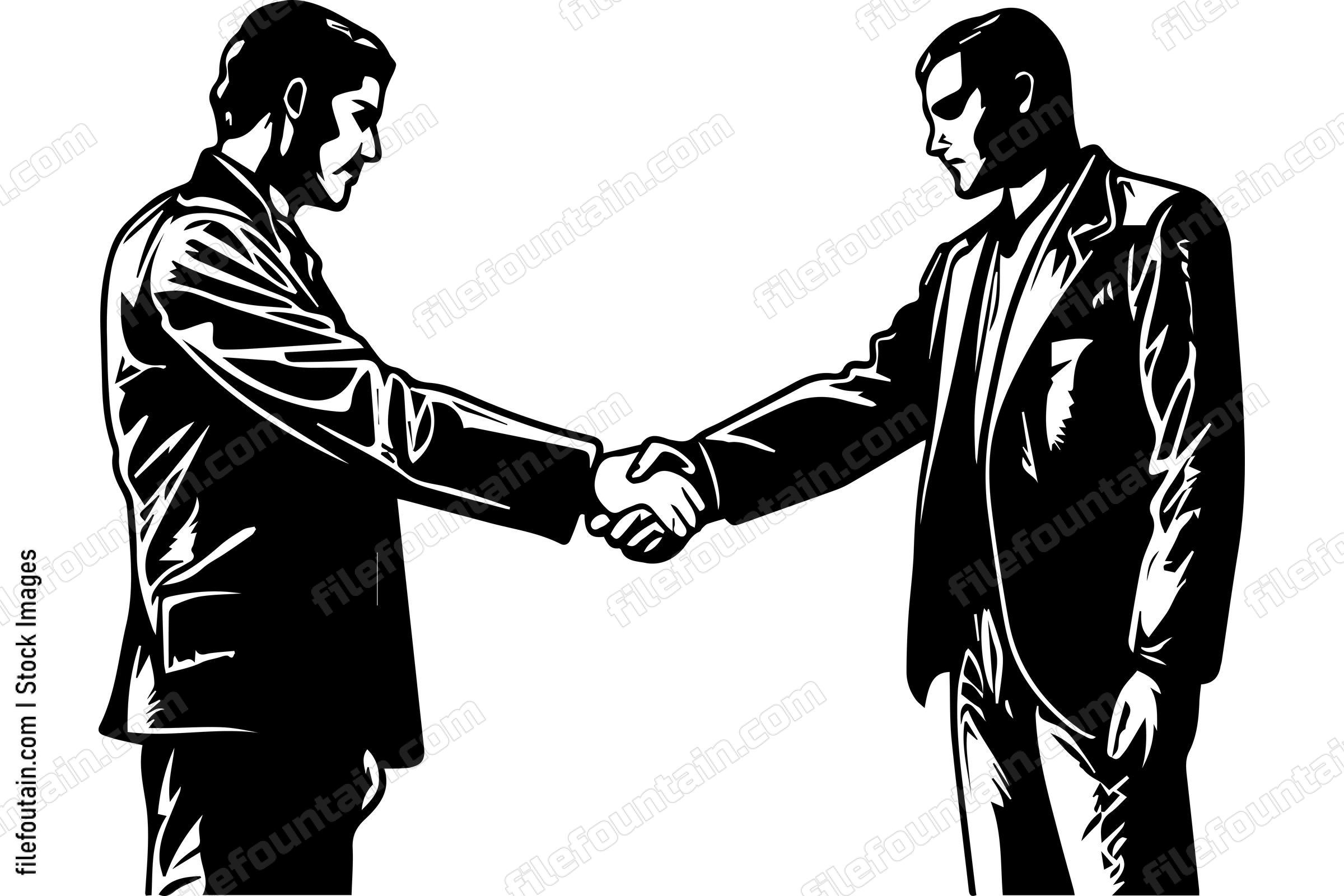 Men Shaking Hands Buinessmen Making A Business Deal
