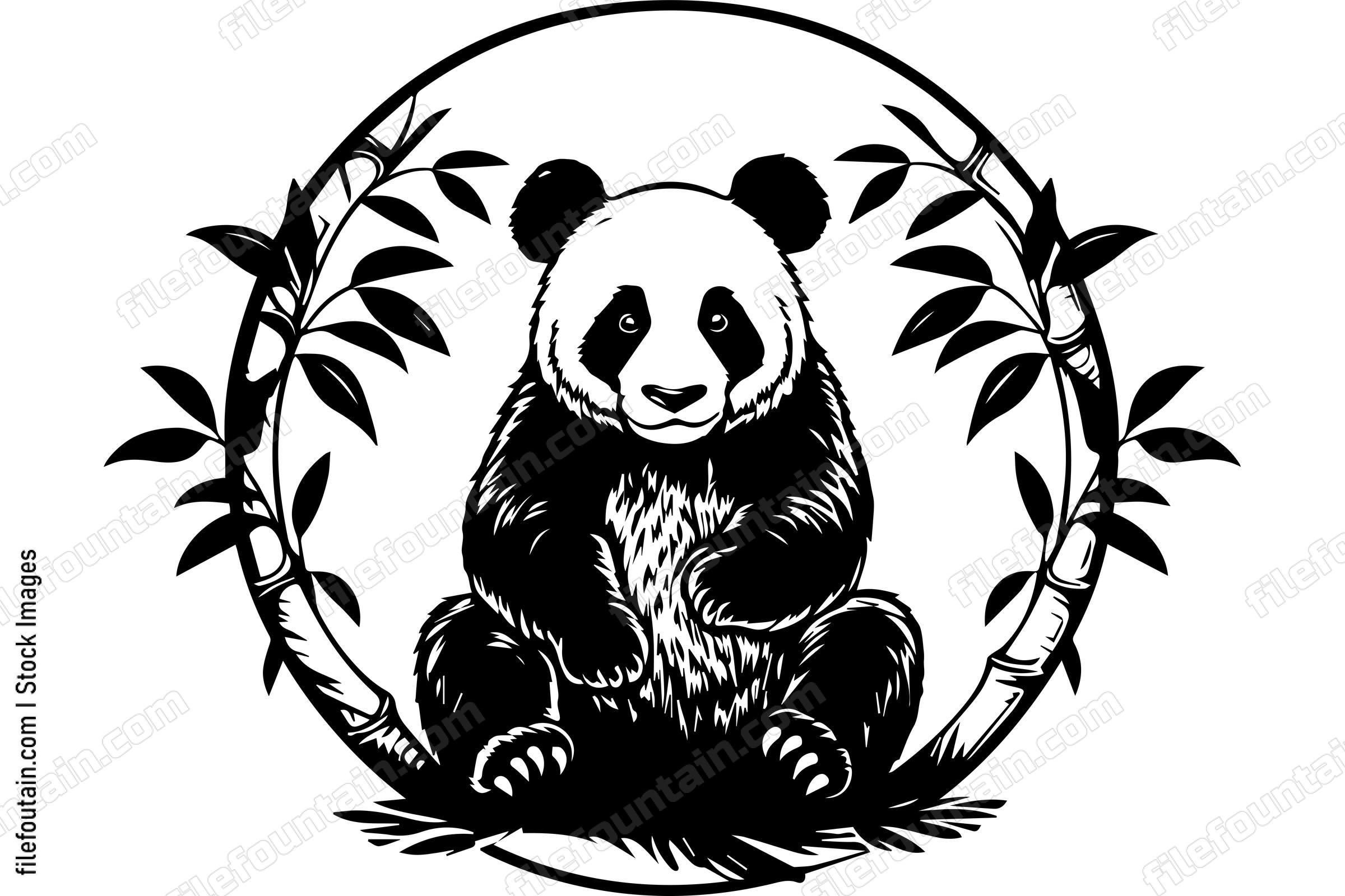 Panda Sitting On A Tree