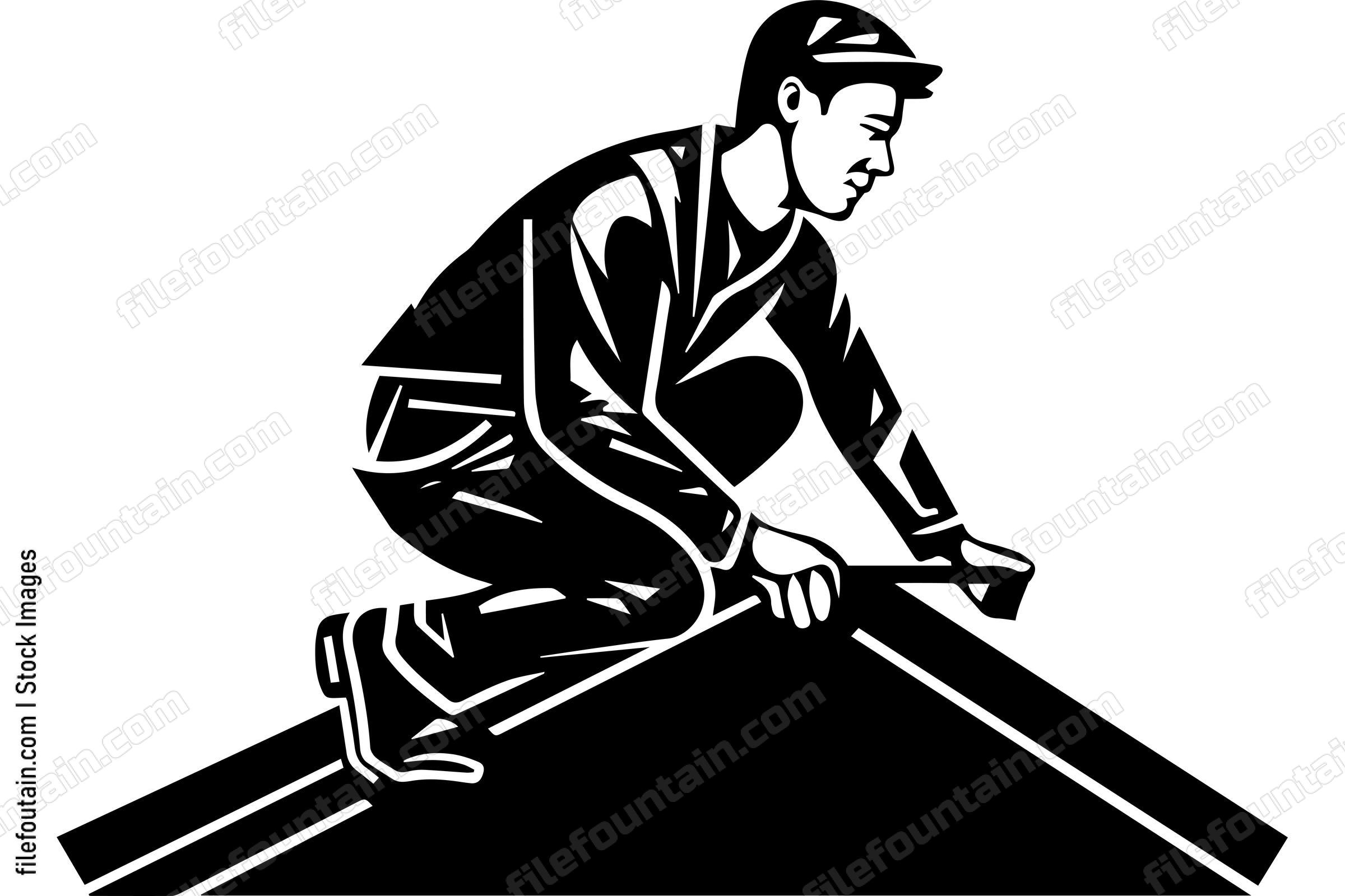 Roofer Fixing The Roof
