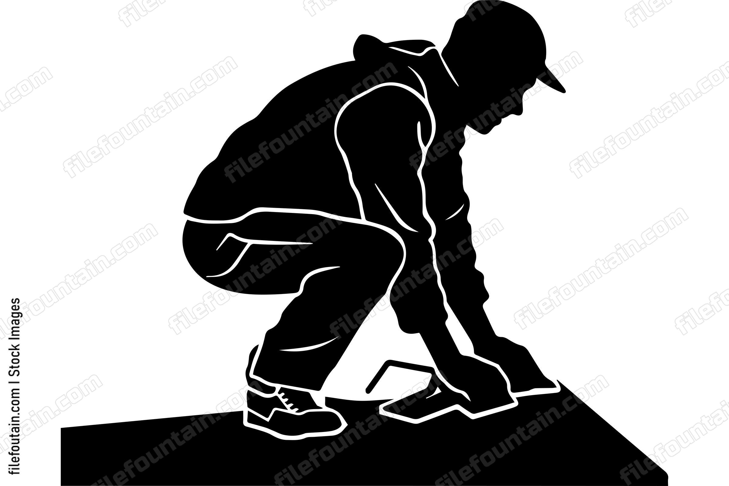 Roofer Fixing The Roof