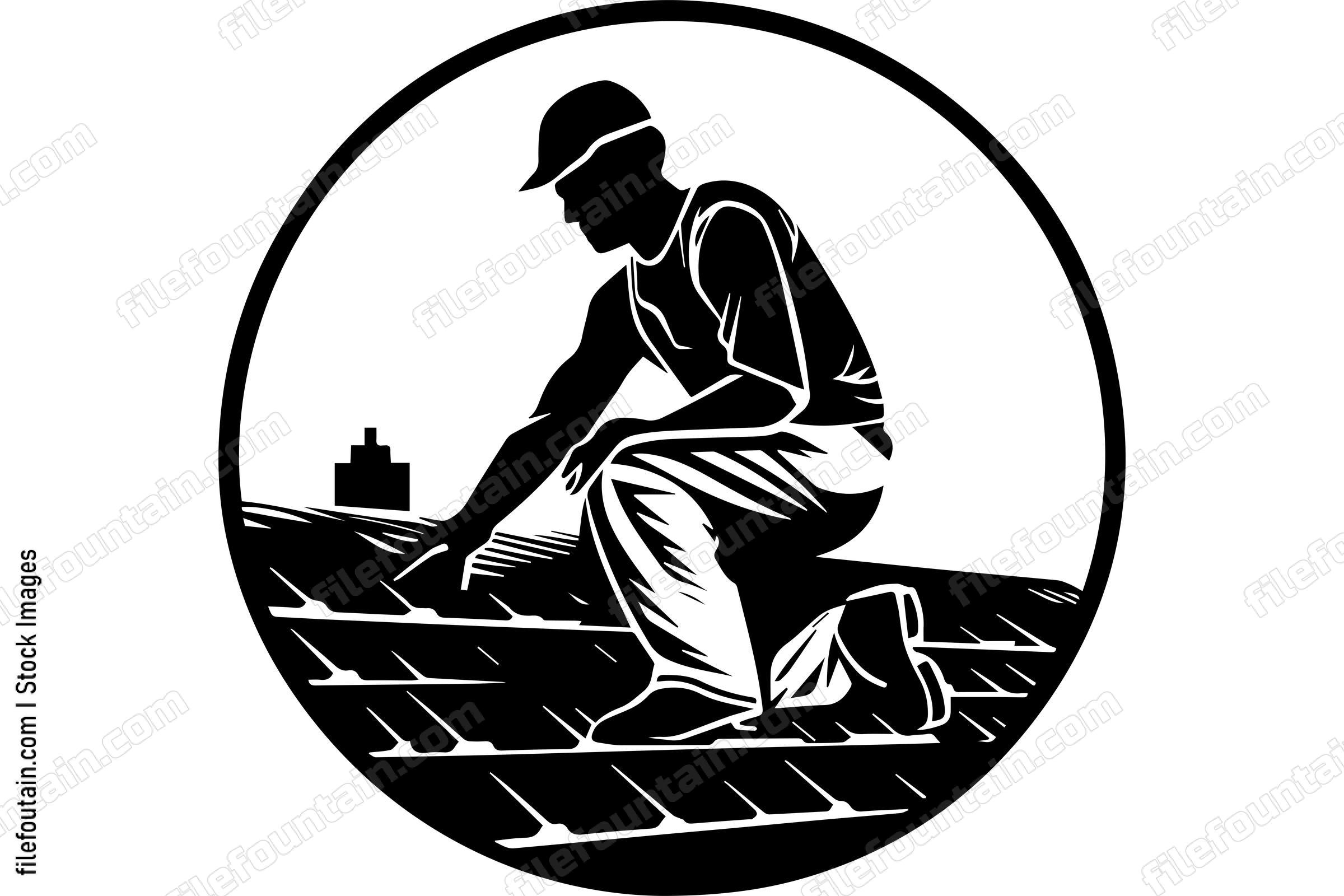 Roofer Fixing The Roof