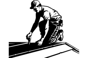 Roofer Fixing The Roof