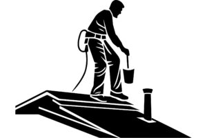 Roofer Fixing The Roof