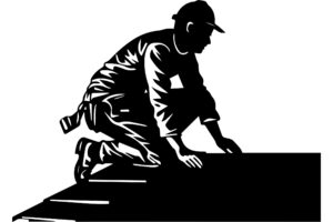 Roofer Fixing The Roof