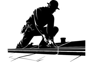 Roofer Fixing The Roof