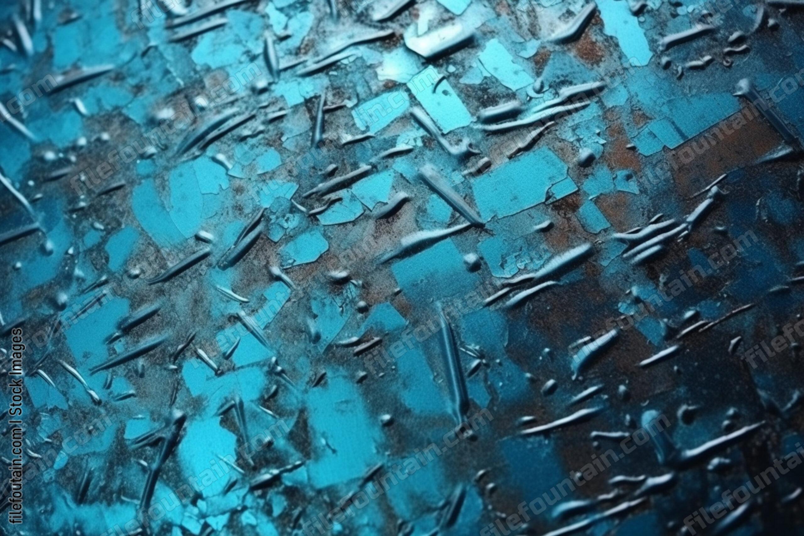 Blue Metallic Grudge Texture Background