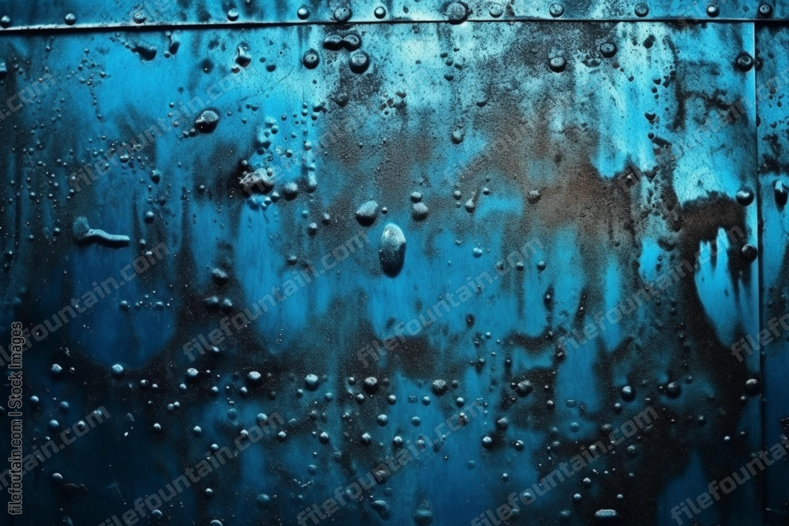 Blue Metallic Grudge Texture Background