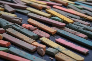 Color Chalk Background Wallpaper