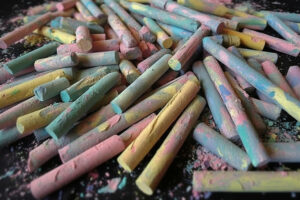 Color Chalk Background Wallpaper