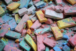 Color Chalk Background Wallpaper