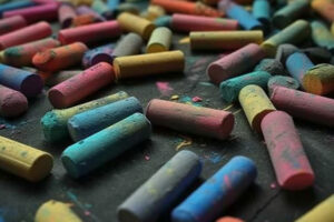 Color Chalk Background Wallpaper