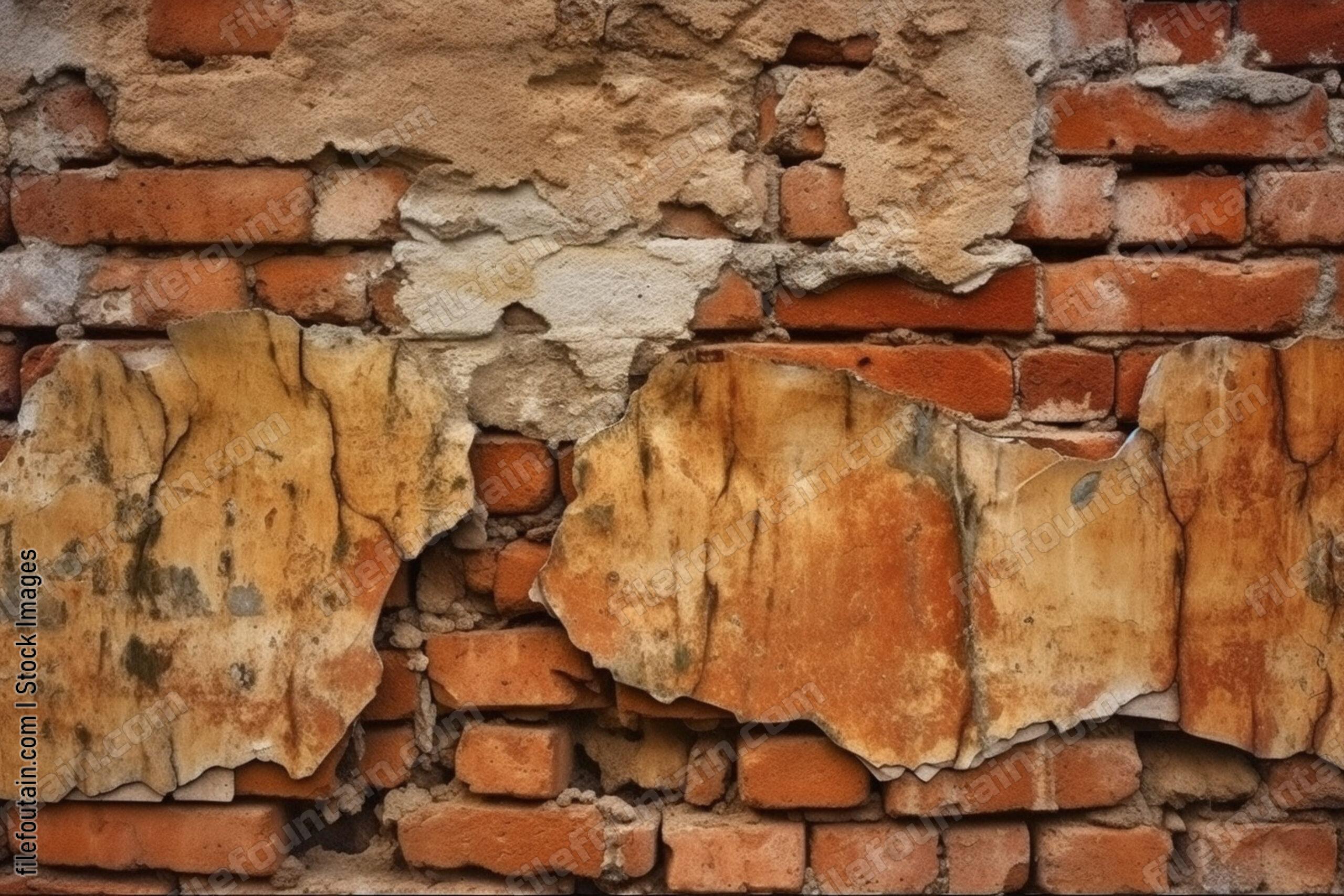 Cracked Brick Wall Background