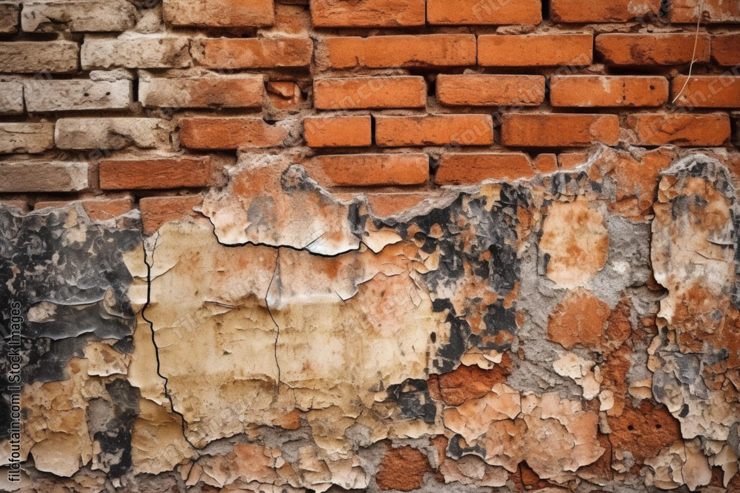 Cracked Brick Wall Background