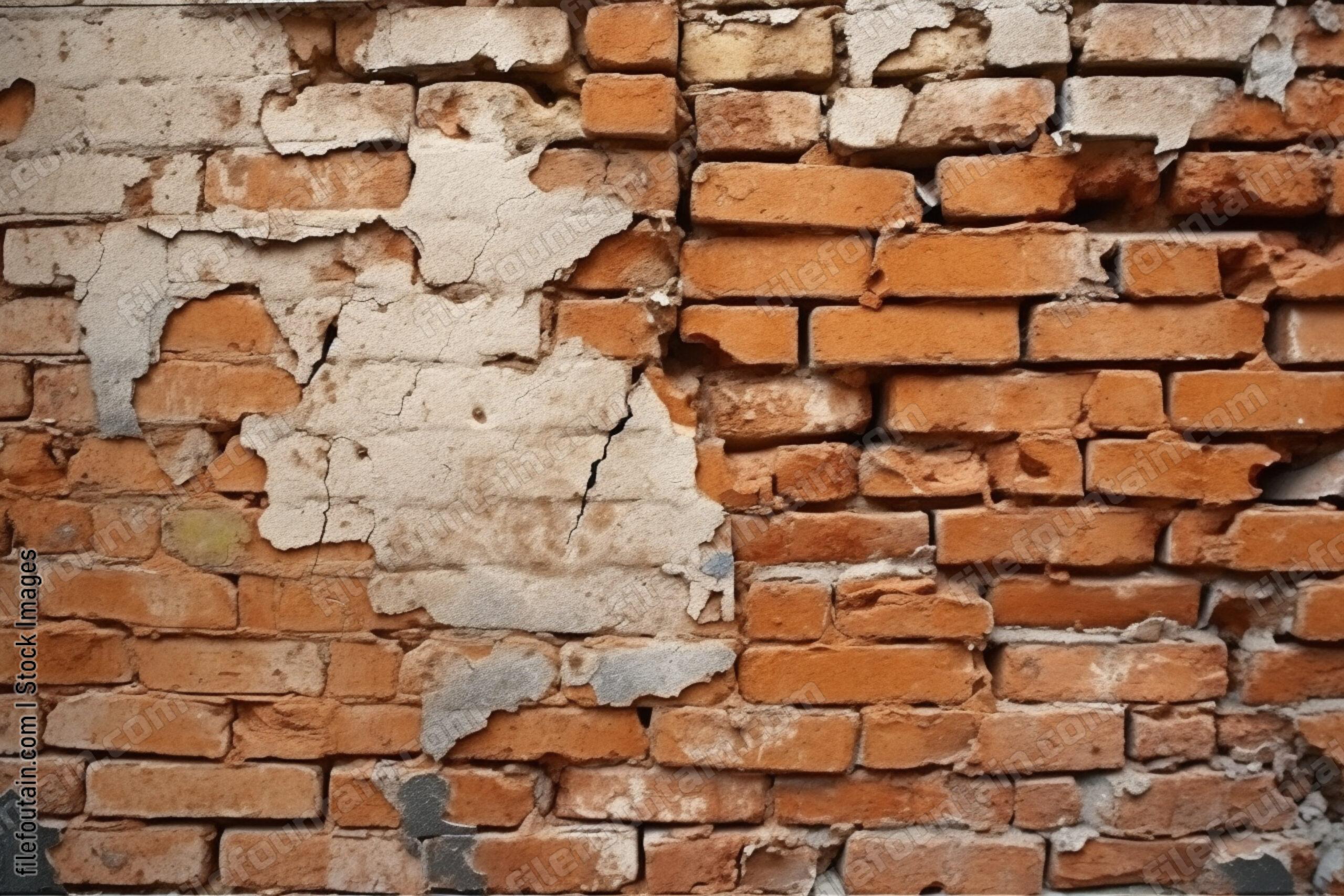 Cracked Brick Wall Background
