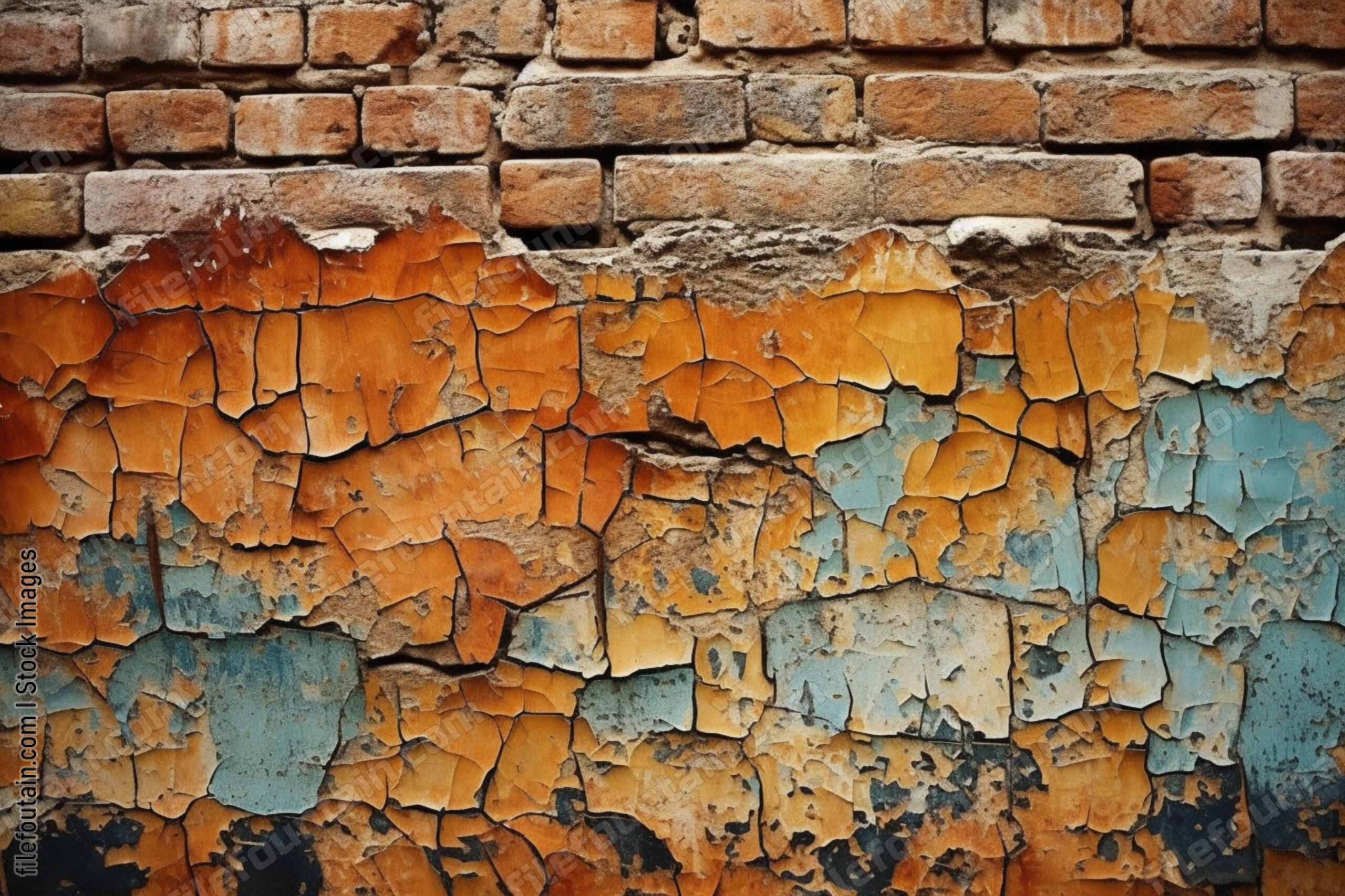 Cracked Brick Wall Background