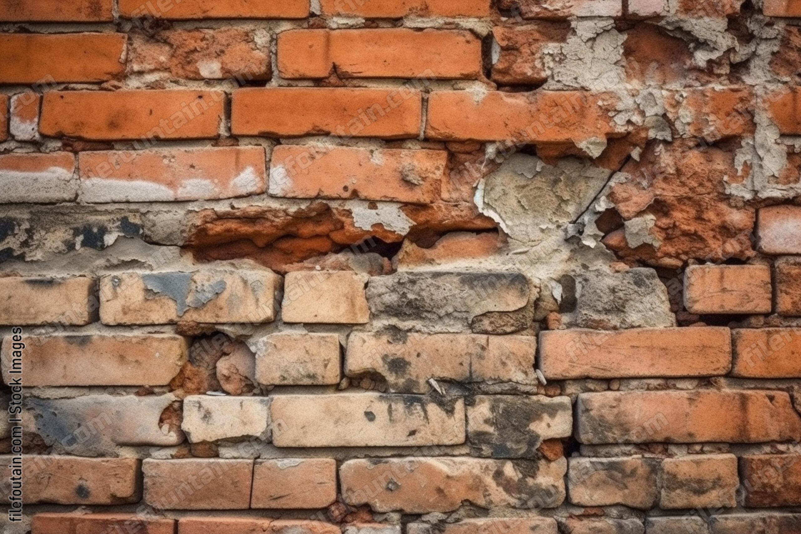 Cracked Brick Wall Background