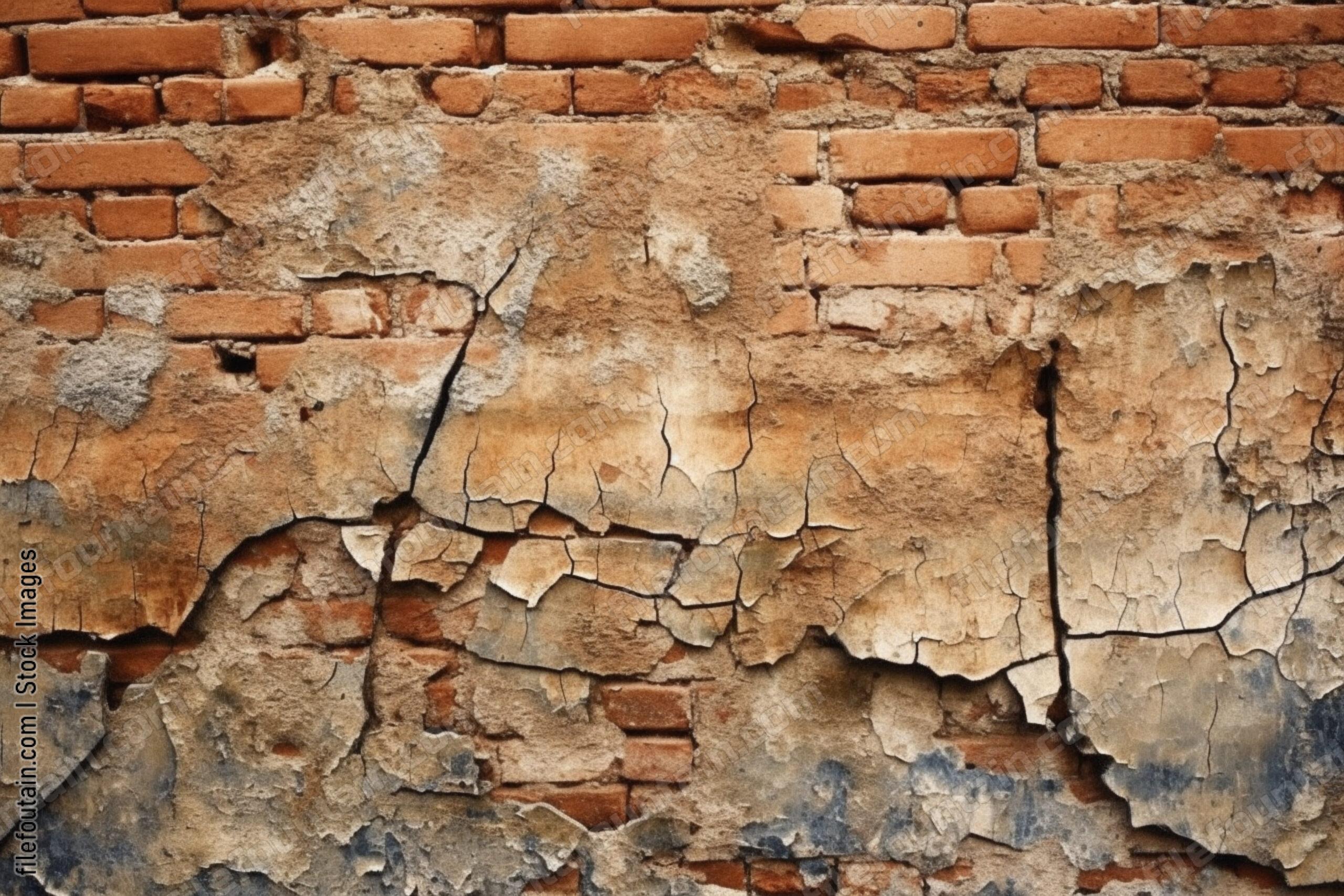 Cracked Brick Wall Background