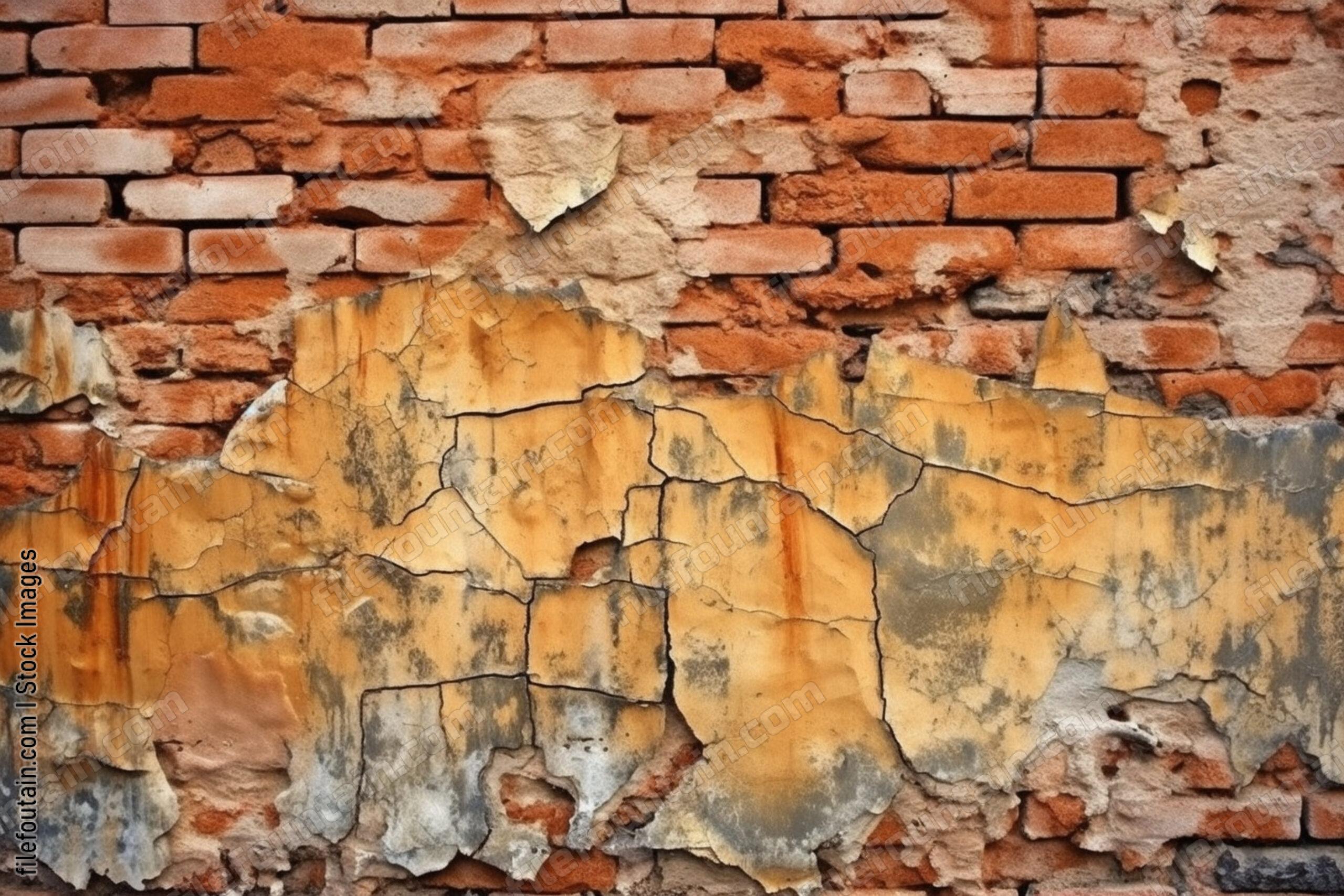 Cracked Brick Wall Background