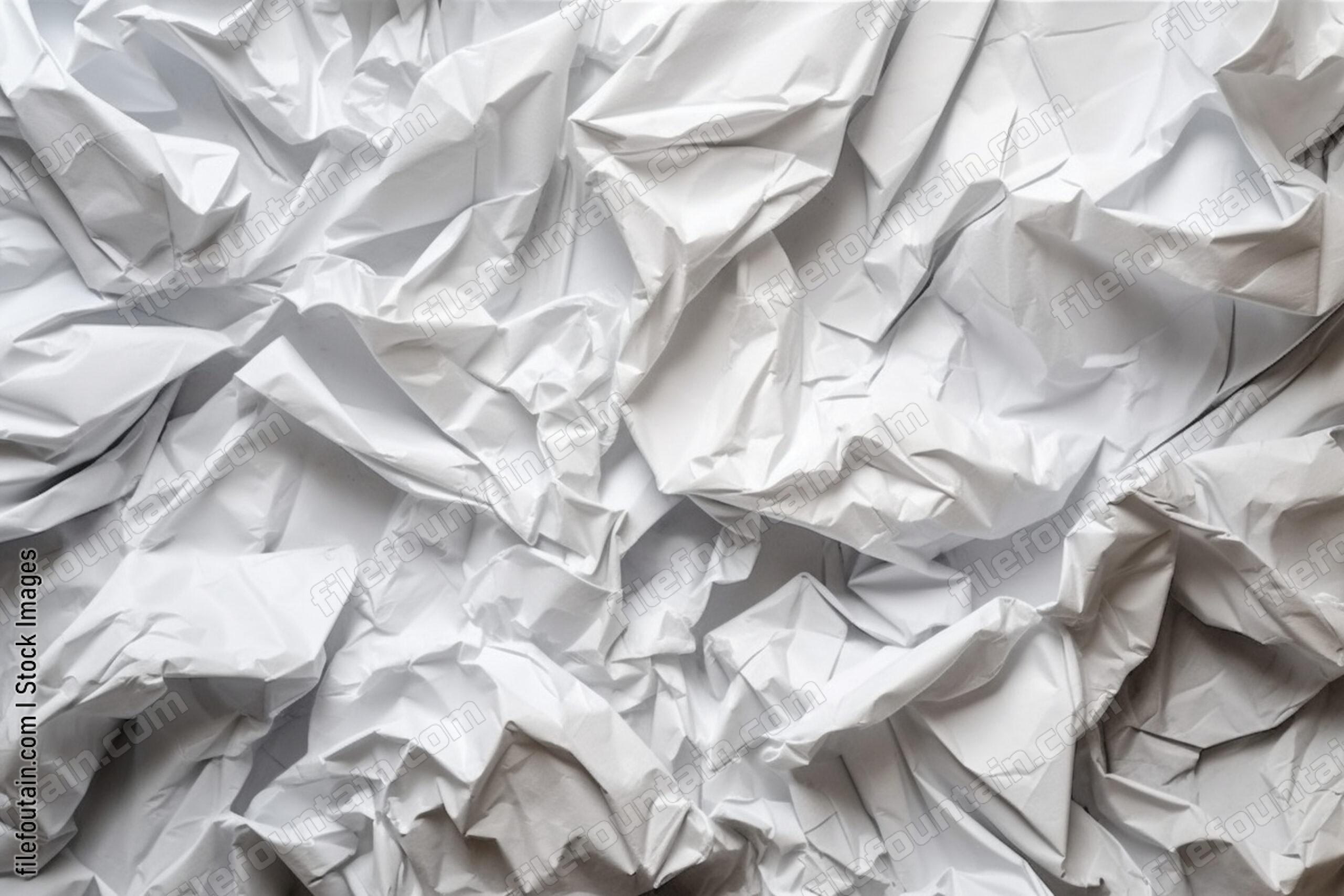 Creased White Paper Background