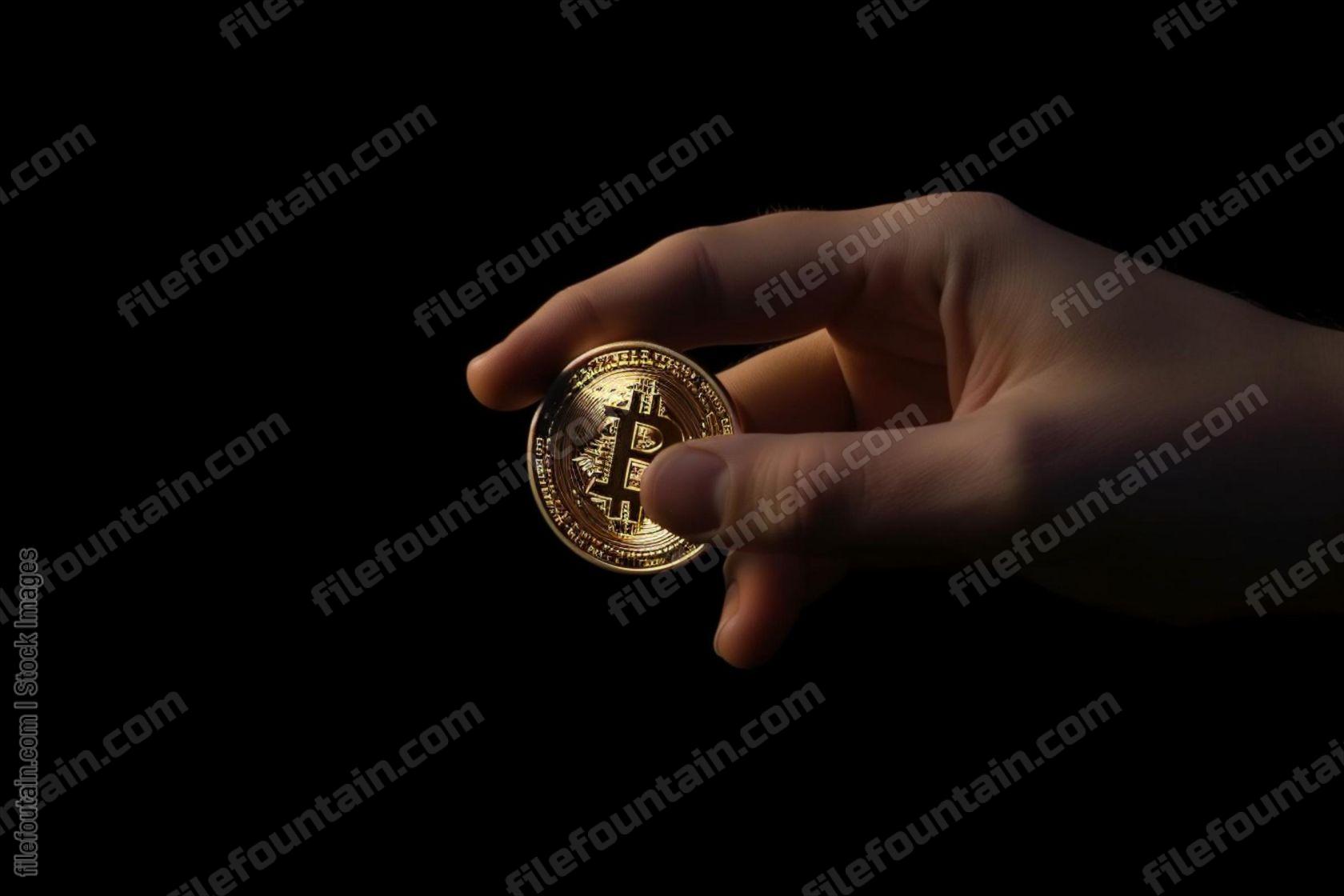 Hand Holding Bitcoin