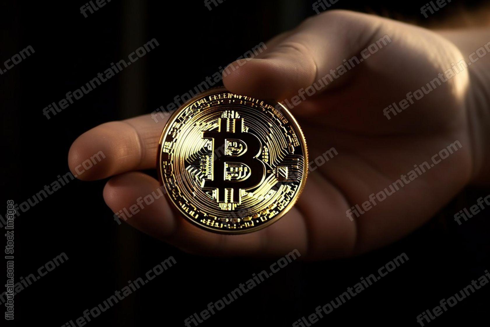 Hand Holding Bitcoin