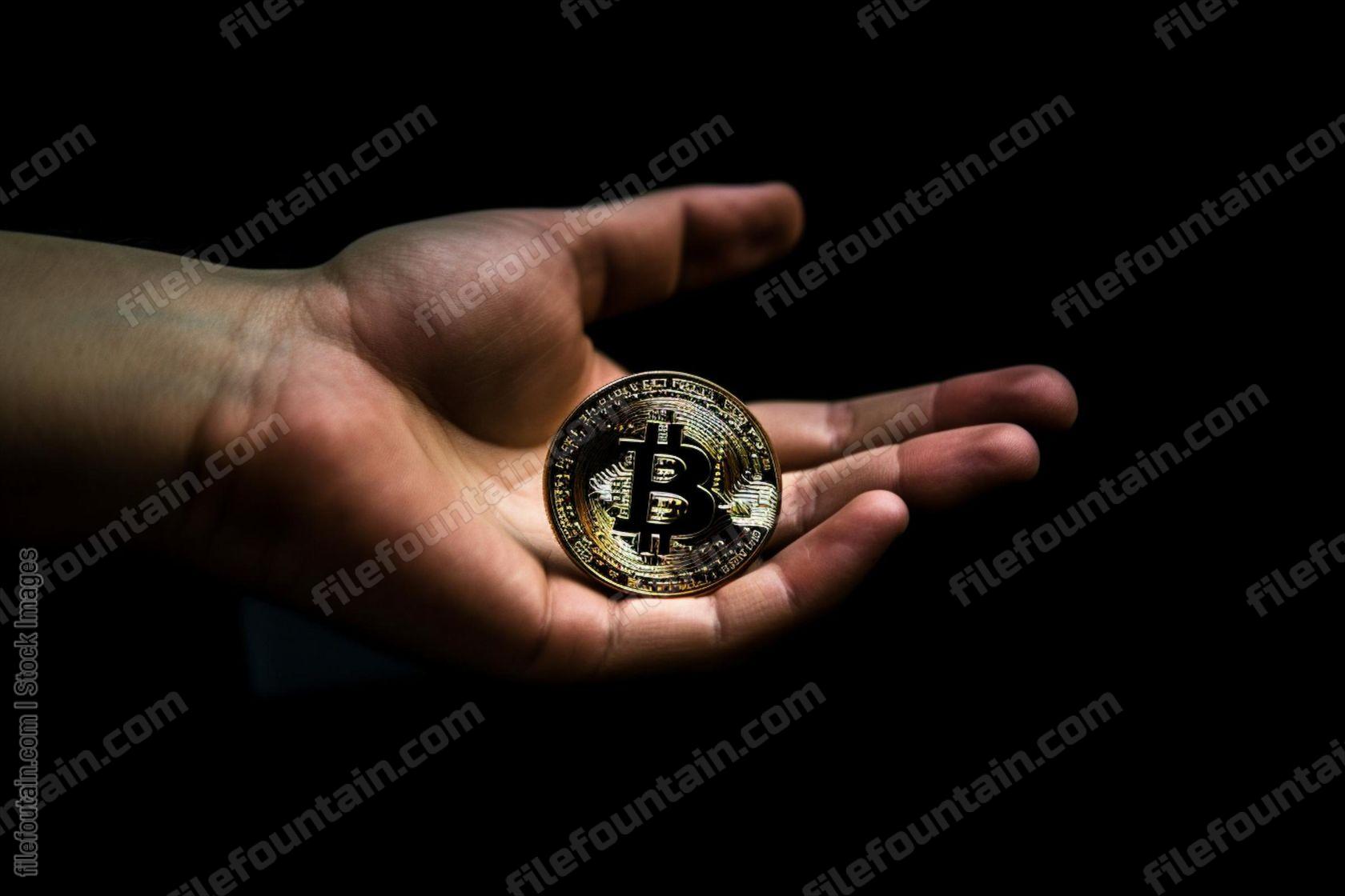 Hand Holding Bitcoin